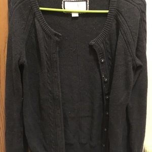 Black cardigan